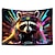 Χαμηλού Κόστους Μαύρισμα ταπετσαρία-blacklight ταπετσαρία uv αντιδραστική λάμψη στο σκοτάδι dj raccoon ζώο trippy ομιχλώδης φύση τοπίο κρεμαστή ταπετσαρία τοίχου τοιχογραφία για κρεβατοκάμαρα σαλονιού