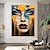 tanie Obrazy z ludźmi-100% ręcznie malowane dekoracje ścienne kolorowa twarz sztuka ścienna kobieta portret na płótnie malarstwo abstrakcyjne dziewczyna dekoracje ścienne obraz olejny sztuka wystrój domu dekoracja gotowa