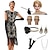 cheap Historical &amp; Vintage Costumes-Set with Flapper Dress Finger Wave Wig Headband Gloves Necklace Earrings Cigarette Holder Wig Caps Women&#039;s Roaring 20s 1920s Cocktail Masquerade Outfits Gatsby Christmas Attire Party Dress