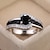 ieftine Inele-Bărbați Band Ring Nuntă Geometric Negru Articole de ceramică Personalizat Stilat Artistic 1 buc