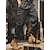 voordelige Cargobroeken-Voor heren Cargohosen Cargo-broek Techkleding Zak Trekkoord Elastische taille Effen Comfort Ademend Buiten Dagelijks Uitgaan Katoenmix Modieus Casual Zwart Khaki