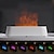 abordables Humidificadores y deshumidificadores-Humidificador de aire de llama de simulación 3D creativo hogar atmósfera colorida luz humidificador de control remoto inteligente escritorio USB silencioso humidificador de gran volumen de niebla