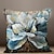 cheap Floral &amp; Plants Style-Blue Flower Double Side Pillow Cover 1PC Soft Decorative Square Cushion Case Pillowcase for Bedroom Livingroom Sofa Couch Chair