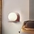 tanie Kinkiety wewnętrzne-Kinkiet ścienny okrągły szklany klosz z kloszem do montażu na ścianie współczesna metalowa lampa ścienna Macaron 110-240 V