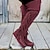 Χαμηλού Κόστους Καουμπόη και δυτικές μπότες-Γυναικεία Μπότες Μπότες καουμπόι δυτικές Παπούτσια σουέτ Μεγάλα Μεγέθη ΕΞΩΤΕΡΙΚΟΥ ΧΩΡΟΥ Καθημερινά Συμπαγές Χρώμα Μπότες Πάνω από το Γόνατο Μπότες μηρών Φούντα Τακούνι Σφήνα Κρυφό τακούνι