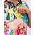 abordables Golf-Femme T-shirt POLO Rose Manche Courte Protection Solaire Top Floral Tenue de golf Vêtements Tenues Porter des vêtements