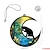 cheap Wall Accents-1pcs Outdoor Terrace Hanging Moon Cat Acrylic Chain Hanging Holiday Window Porch Decoration Pendant