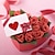 voordelige Bruiloftdecoraties-500 stks/rol glitter hart stickers rood liefde scrapbooking zelfklevende sticker voor Valentijnsdag huwelijkscadeau doos zak decoratie verjaardag moederdag vrouwendag wit Valentijnsdag cadeau