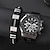 cheap Quartz Watches-2 in 1 Luxury Mens Watch with Bracelet Set Fashion Casual Military Quartz Sports Steel Wristwatch Men&#039;s Clock Gift