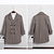 cheap Outerwear-Kid&#039;s Unisex Woolen Coat Outerwear Solid Color Long Sleeve Button Coat School Fashion Daily Khaki Gray Spring Fall 7-13 Years