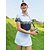 abordables Golf-Femme T-shirt POLO bleu marine Manche Courte Protection Solaire Top Floral Tenue de golf Vêtements Tenues Porter des vêtements