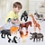 abordables Anti-Stress-Ensemble de jouets de simulation d&#039;animaux pour enfants, éléphant, gorille, tigre, lion, hippopotame, panda, ferme, petits animaux