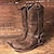 levne Cowboy &amp; Western Boots-Pánské Boty Kovbojské boty Retro Chůze Na běžné nošení Denní PU Pohodlné Kotníčkové Povaleč Černá Rubínově červená Hnědá Jaro Podzim
