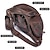 preiswerte Taschen für Herren-Brusttasche aus echtem Leder, vielseitige Umhängetasche mit großem Fassungsvermögen, Outdoor-Sport, Crazy Horse-Leder-Umhängetasche, Umhängetasche, Brusttasche