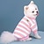 preiswerte Hundekleidung-Gestreifter Fleece-Pullover für Hunde, weiche, warme Hundekleidung, süßes Welpen-Sweatshirt, Haustierbekleidung