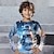 cheap Boy&#039;s 3D T-shirts-Boys 3D Snowman Tee Shirt Long Sleeve 3D Print Fall Winter Sports Fashion Streetwear Polyester Kids 3-12 Years Crew Neck Outdoor Casual Daily Regular Fit
