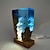 abordables Lámpara de mesa-Luz nocturna de resina buceo exploración de aguas profundas lámpara de madera colorida buceo libre regalo decorativo único regalo de Navidad 15 cm/20 cm