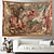 cheap Vintage Tapestries-Vintage Medieval Milles Fleurs Hanging Tapestry Wall Art Large Tapestry Mural Decor Photograph Backdrop Blanket Curtain Home Bedroom Living Room Decoration