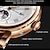 Χαμηλού Κόστους Μηχανικά Ρολόγια-LIGE Άντρες μηχανικό ρολόι Μεγάλο καντράν Μοντέρνα Δουλειά Ρολόι Καρπού Tourbillon Εμφάνιση φάσης σελήνης Ημερολόγιο Χρονογράφος Δερμάτινο λουράκι Παρακολουθήστε