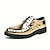 ieftine Oxfords Bărbați-Bărbați Oxfords Retro Pantofi formali Pantofi metalici Plimbare Casual Zilnic Piele Comfortabil Cizme / Cizme la Gleznă Loafer Negru Argintiu Auriu Primăvară Toamnă