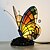 preiswerte Tischlampe-Schmetterlings-Buntglas-Tischlampe im Retro-Stil, Tischlampe, Nachtlicht, perfekt als Einweihungsgeschenk