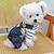 billiga Hundkläder-husdjurscirkel husdjurskläder hund kattkläder fyrbenta björnhuvudjeans svart svart svarta och vita ränder