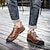 billige Håndlagde sko til herrer-Herre Oxfords Fritidssko for menn Retro Håndlagde sko Gange Fritid Daglig Lær Bekvem Ankelstøvler Tøfler Svart Gul Kakifarget Vår Høst