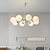 preiswerte Kronleuchter-Moderne LED-Kronleuchterlampe, 3/5/8 Kopf, moderner Kristall-Kronleuchter, kompatibel mit Wohnzimmer, goldene runde Kristalllampe, luxuriöse Heimdekorationsleuchte, LED-Hängeleuchte, moderne