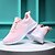 cheap Women&#039;s Sneakers-Women&#039;s Sneakers Comfort Shoes Outdoor Daily Color Block Summer Flat Heel Round Toe Fashion Sporty Casual Walking Tissage Volant Lace-up Pink / Grey White Pink