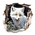 お買い得  飾り用ウォールステッカー-クリエイティブ 3d トイレステッカー バスルーム装飾デカール 虎ステッカー 犬ステッカー 猫ステッカー