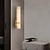 abordables Apliques de pared LED-Aplique de pared de mármol moderno, lámpara de pared de latón dorado lineal larga, lámpara de pared para mesita de noche, lámpara de tocador para baño, barra con cable, iluminación de montaje en pared