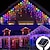 رخيصةأون أضواء شريط LED-1 قطعة أضواء سلسلة جليدية تعمل بالطاقة الشمسية، أضواء جليدية للفناء، أضواء جليدية لعيد الميلاد، أضواء خرافية ستارة النافذة لحفلات الزفاف، غرفة النوم، الحديقة، الفناء الخارجي، داخلي 4 متر/13 قدم، 96