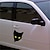 abordables Autocollants pour Voiture-Autocollant de chat noir pour voiture, 2 pièces, autocollant drôle en vinyle, accessoires de décoration de style de voiture, décoration extérieure automobile pour voiture