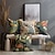 abordables estilo animal-Funda de almohada de doble cara floral de pavo real, 1 pieza, funda de cojín cuadrada decorativa suave, funda de almohada para dormitorio, sala de estar, sofá, silla