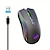 economico Mouse-Mouse wireless 2.4g luce rgb ricaricabile 4800 dpi regolabile USB plug and play mouse ottico gioco home office nero/bianco