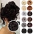 cheap Chignons-Messy Hair Bun Hair Wavy Curly Scrunchies Ponytail Extension Synthetic Extension Chignon for Women Updo Daily 1PCS