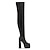 cheap Women&#039;s Boots-Women&#039;s Boots Platform Boots Plus Size Heel Boots Party Solid Color Over The Knee Boots Thigh High Boots Winter Zipper Chunky Heel Square Toe Elegant Fashion Sexy PU Zipper Almond Black White