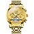 baratos Relógio Automático-OLEVS Masculino Relógio mecânico Luxo Mostrador Grande Moda Negócio Automático - da corda automáticamente Luminoso Calendário Data Semana Aço Assista