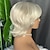 cheap Synthetic Trendy Wigs-14 Inch Short Bob Curly Wigs With Side Part Bangs Synthetic Hair Replacement Wigs For Daily Party Use