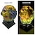 billige Dekorative lys-harpiks bordlampe dyreserie simulert glassmaleriet nattlys retro skrivebordslamper for soverom nattbordslampe dyreelskere hjemmeinnredning 10*15cm/3.93*5.9inch