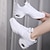 abordables Zapatillas de baile-Mujer Zapatillas de Baile Elegante Tacón Plano Dedo redondo Cordones Adulto Negro Blanco Morado