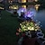 baratos Luzes e lanternas de caminho-2pcs jardim solar 8 modo de iluminação luzes starburst, luzes de estaca de fogos de artifício movidas a energia solar à prova d&#039;água para decoração ao ar livre, 120 luzes de corda de faíscas led para
