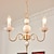 cheap Chandeliers-Chandelier 1/3/5 Lights Brass Ceramic Hanging Light Fixture for Home Bedroom European Style Pendant Light Adjustable Dining Table Ceiling Light 110-240V