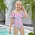billige Badetøj-børn piger badedragt træning grafisk aktive badedragter 7-13 år sommer pink