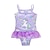 cheap Swimwear-Kids Girls&#039; Swimsuit Outdoor Graphic Active Bathing Suits 7-13 Years Spring Pink Blue Purple