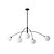 economico Modello sputnik-att nero sputnik lampadario 5 luci lampadario della metà del secolo lampada moderna industriale illuminazione a sospensione a soffitto per cucina sala da pranzo soggiorno camera da letto 110-240v