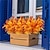 お買い得  人工観葉植物-1pc 秋色の造花 uv 耐性植物屋内/屋外吊りプランター家庭のキッチンオフィス結婚式の庭の装飾