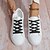 cheap Women&#039;s Sneakers-Women&#039;s Sneakers Plus Size White Shoes Outdoor Daily Summer Flat Heel Round Toe Fashion Sporty Casual Walking PU Lace-up White