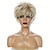 abordables Perruques de qualité supérieure-Perruque Synthétique Droit Coupe Lutin Perruque Court Blond Cheveux Synthétiques Femme Design à la mode Doux Naturel Blond