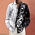 cheap Men&#039;s Graphic Shirts-Carnival Pano Keys Casual Men&#039;s Shirt Daily Wear Going out Weekend Fall &amp; Winter Turndown Long Sleeve Black, White, Burgundy S, M, L Slub